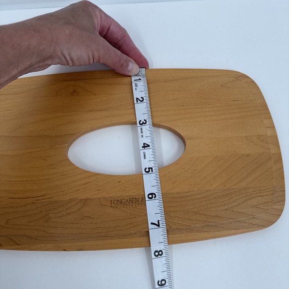 Wooden Lid for Longaberger Basket SLOTTED Basket Replacement EUC - Picture 5 of 5